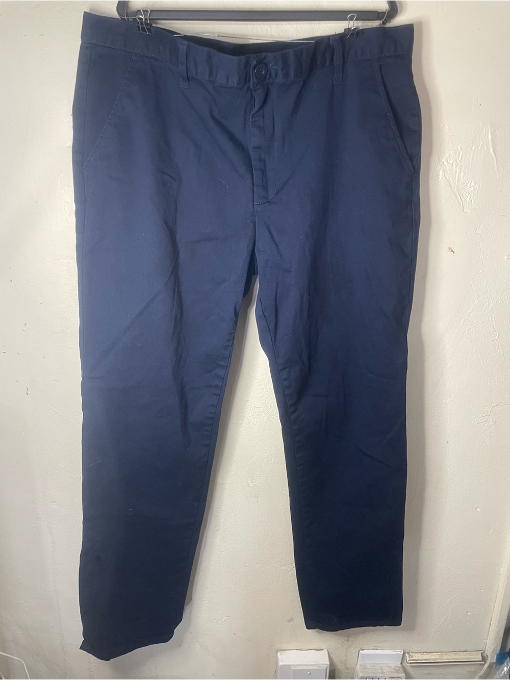 Blue Ice Premium Clothing Men’s Blue Twill Chino Pants 38 Regular Fit Stretch